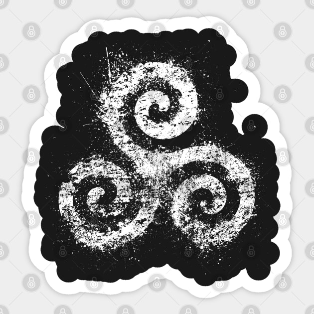 Teen Triskelion White Ink Sticker by HappyLlama